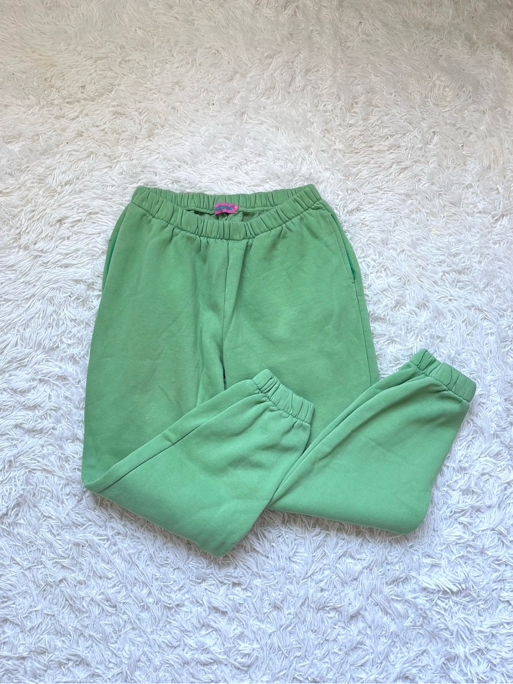 Edikted Mint Green Track Joggers